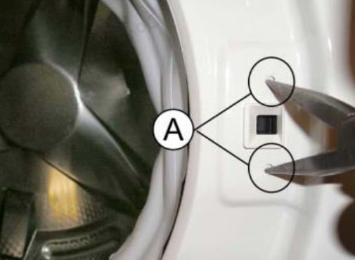 Démontage verrou porte lave-linge Bosch Siemens 00603514