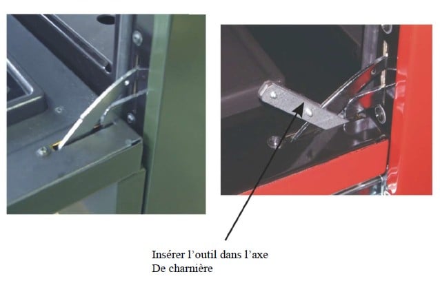 Outil démontage porte charnière Godin